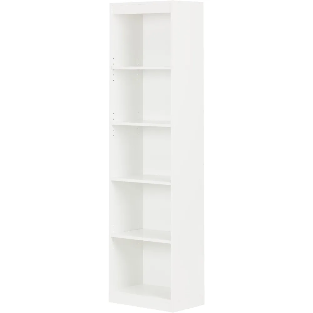 

5 narrow bookshelves, pure white