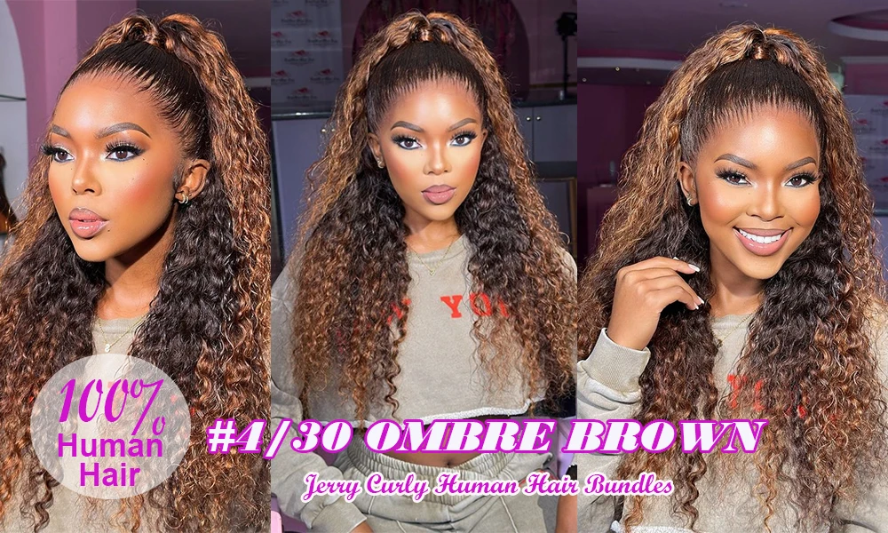 12A Kinky Curly Hair Bundles 1/3/4 Pcs Jerry Curly Bundles Human Hair Burmese Curly Hair Extensions 100% Unprocessed Virgin Hair