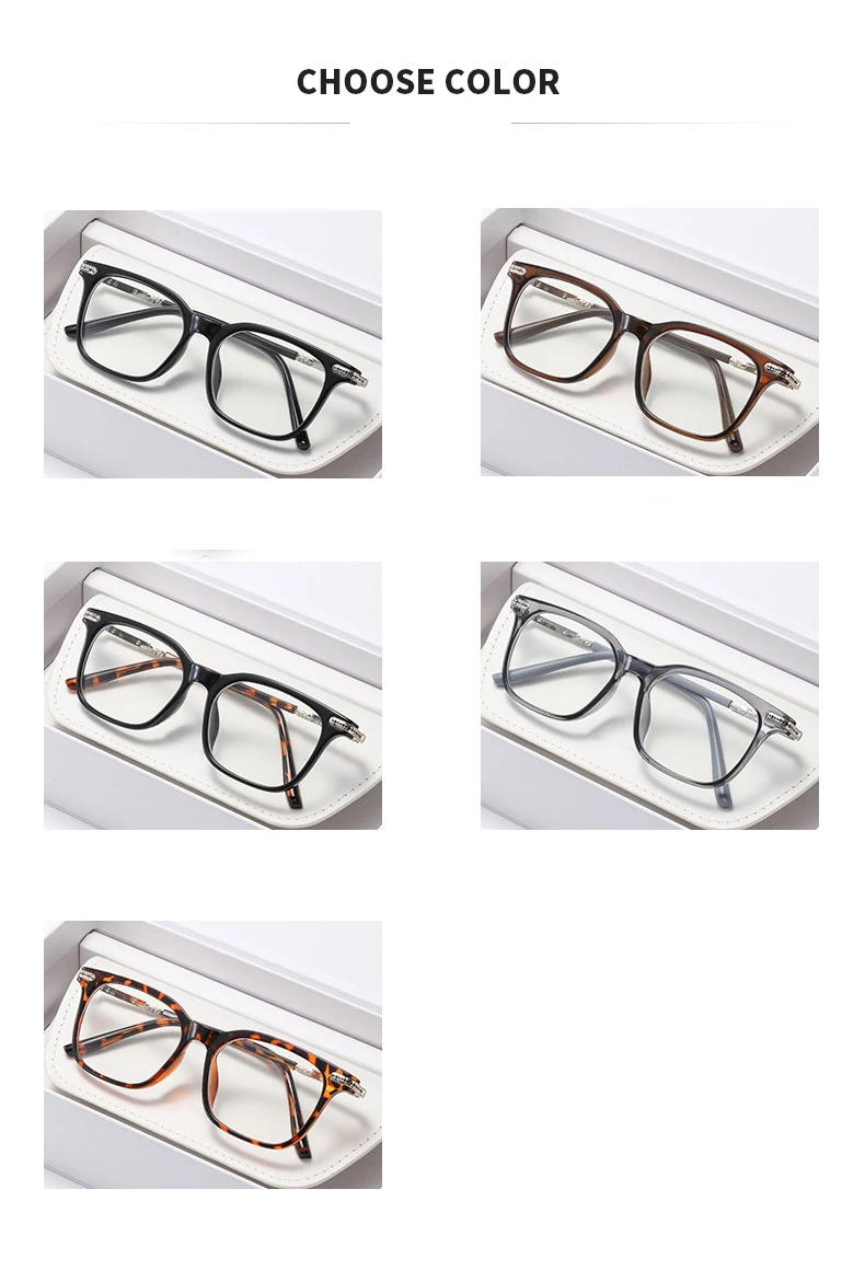 Photochrome Sonnenbrille mit schwarzem Rahmen, europäische und amerikanische Schildpattfarbe, Anti-Blaulicht-Myopie-Brille 6160 – Detail 6