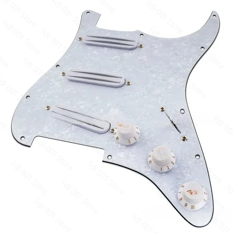 Electric guitar single single single shell small double pickup set guard plate knob potentiometer line integrated white pearl