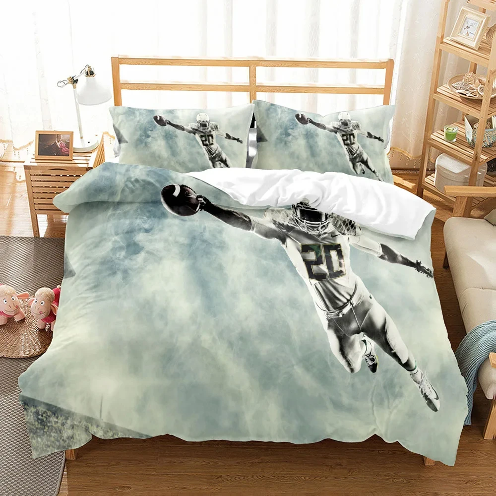 American Football Sports Duvet Cover Set UK Single Double Queen US Twin Full King Size Animal Bedclothes