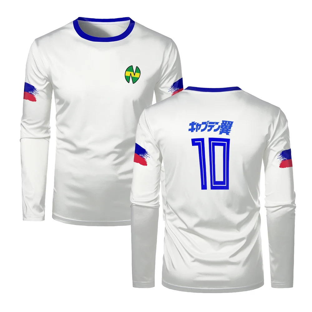 Japan Soccer Jersey Animation Captain Long Sleeved T-shirt ATOM School Nansheng Olive And Benji T Shirt Tsubasa Jersey Men Tees