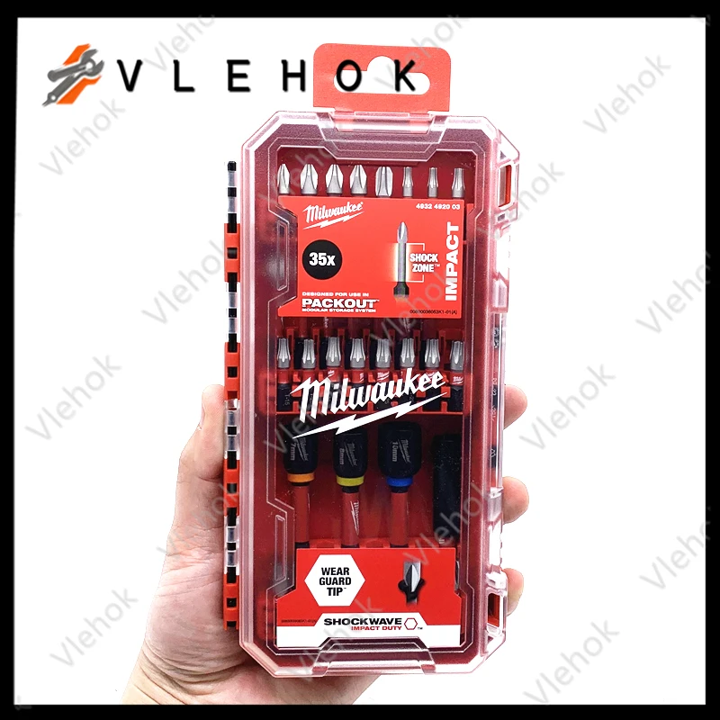 

Milwaukee 4932492003 35pc Shockwave Impact Duty Bit Set Antirust Tool Box Protect Power Tool Accessories