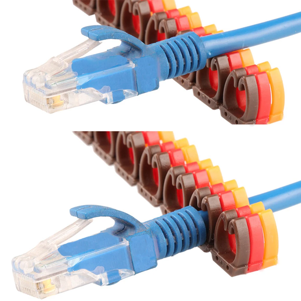 Wire Marker Tag Label Network Cable for Cat5e Cat6  Multicolor Number Letter Tidy Marking Stuck Cord Sleeve Management Sticker