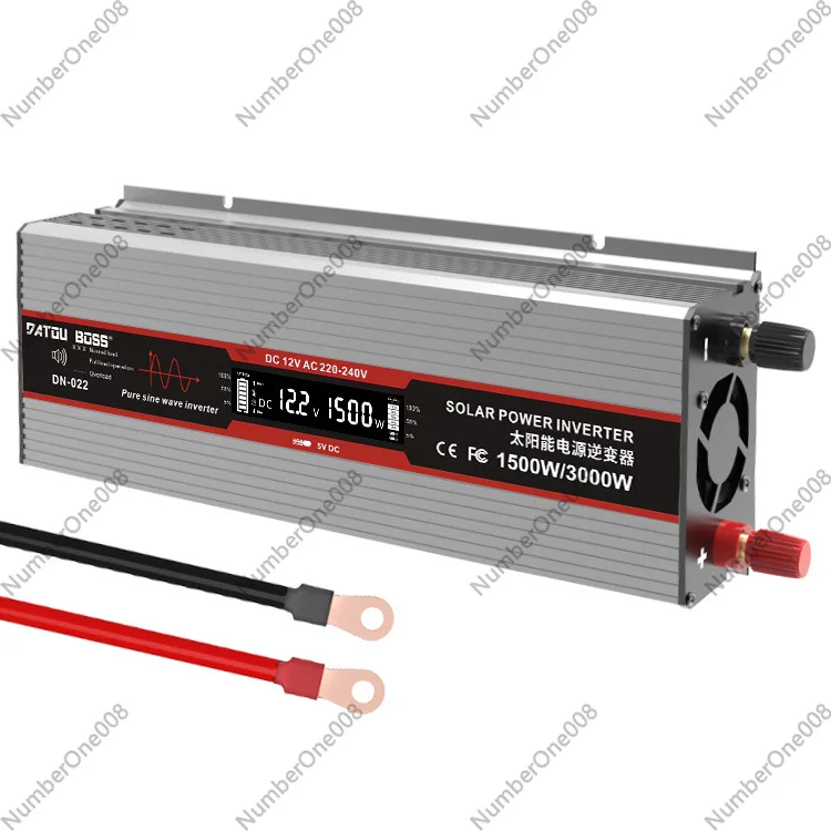 Solar Pure Sine Wave Inverter 1000W 1500W 12V 24V DC to AC Power Converter
