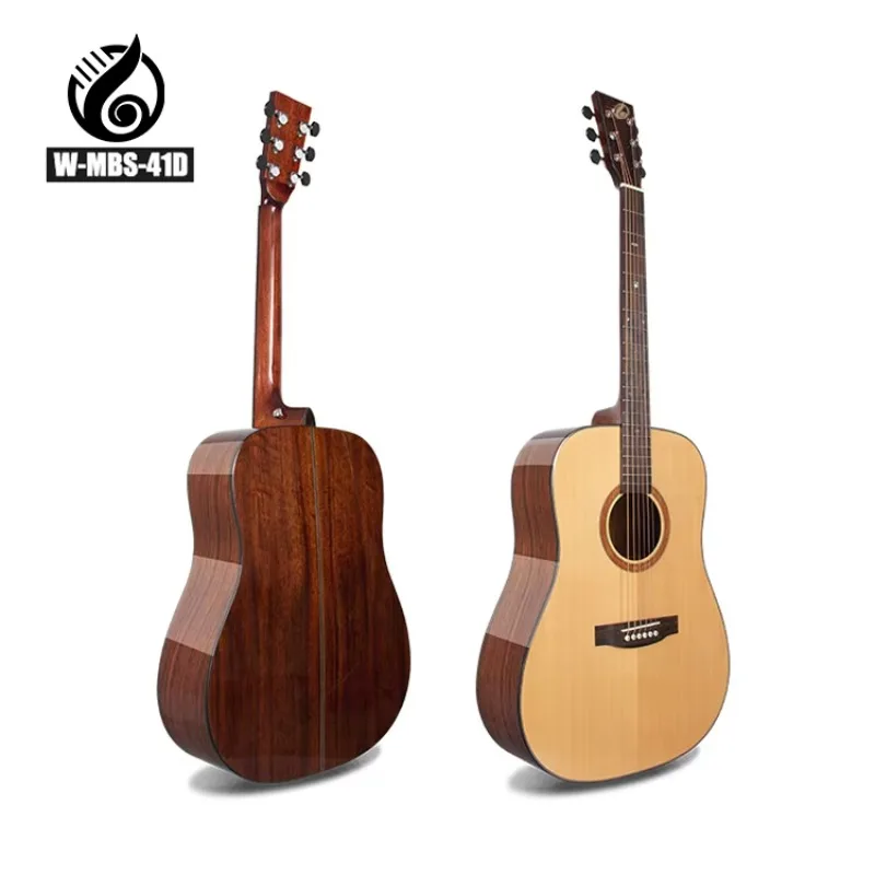 Chinese Smiger Brand Wholesale Electric Solid Top Walnut Western Steel String Acoustic Guitar