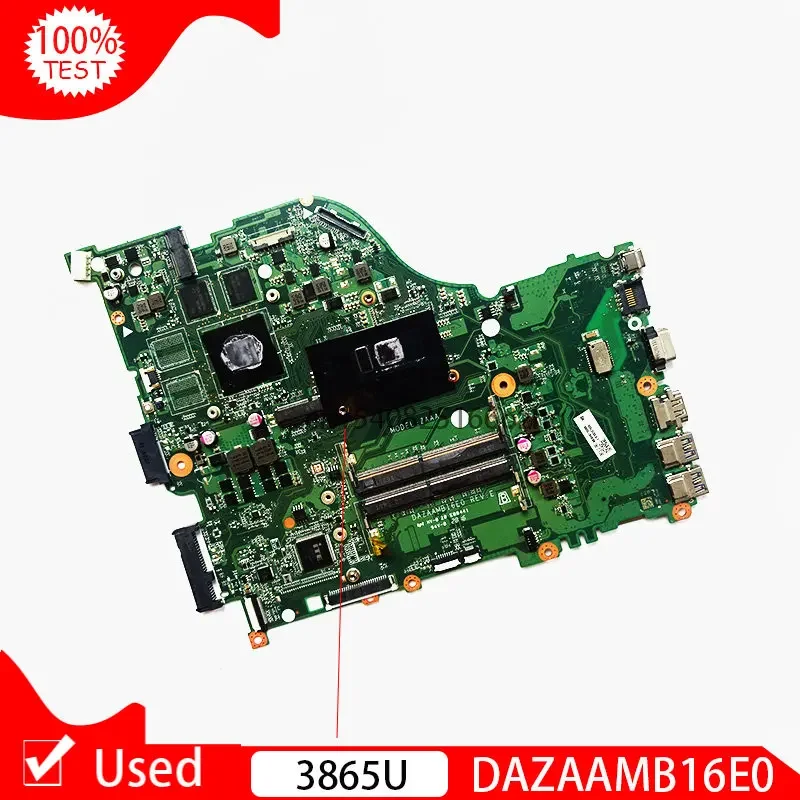 Used NBVEU11004 3865U GT940MX Motherboard For Acer Aspire E5-575G F5-573G DAZAAMB16E0 Main Board