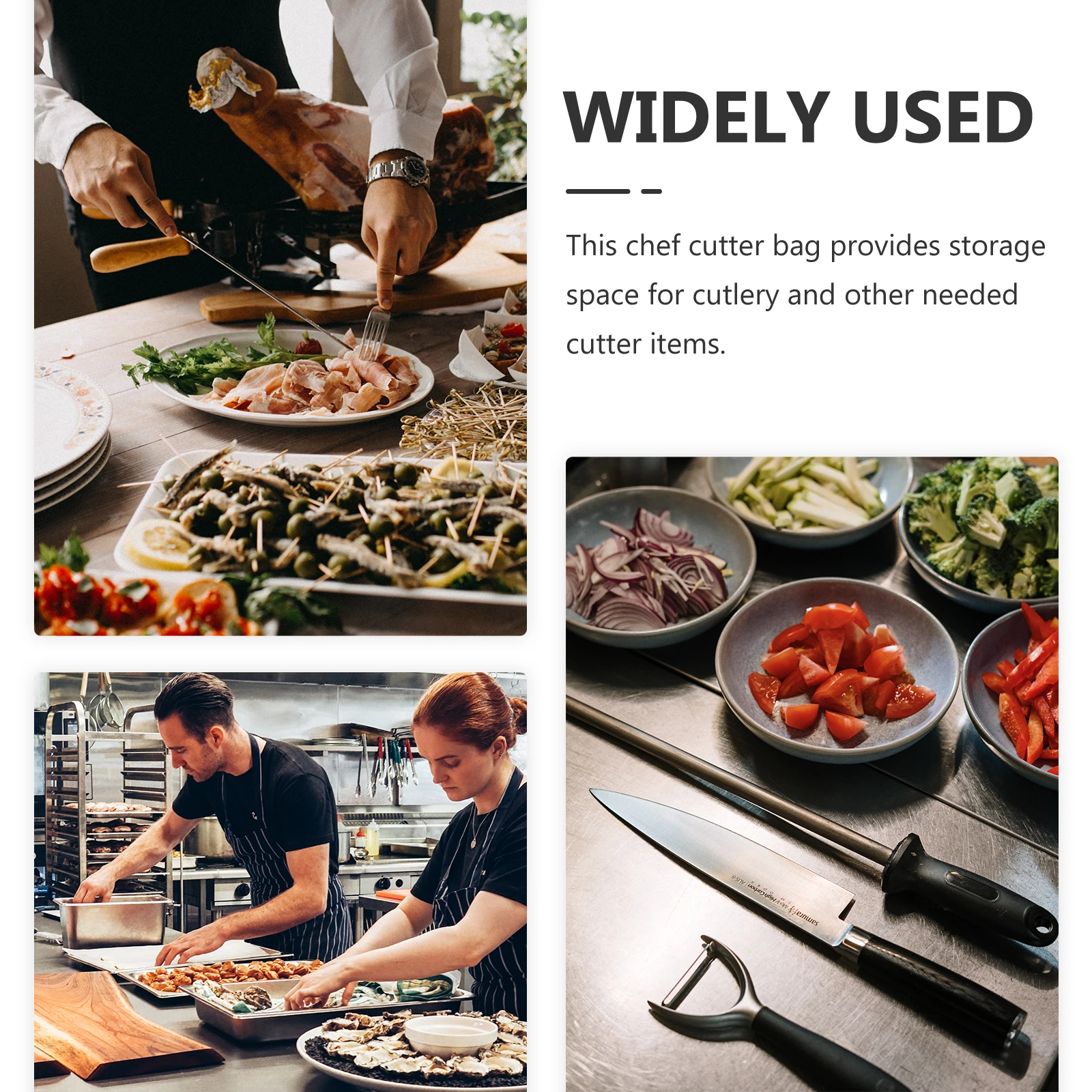 

Waxed Canvas Chef Knife Bag 12 Pockets Heavy Duty Tool Storage ganizer Knife Roll Bags Pouch