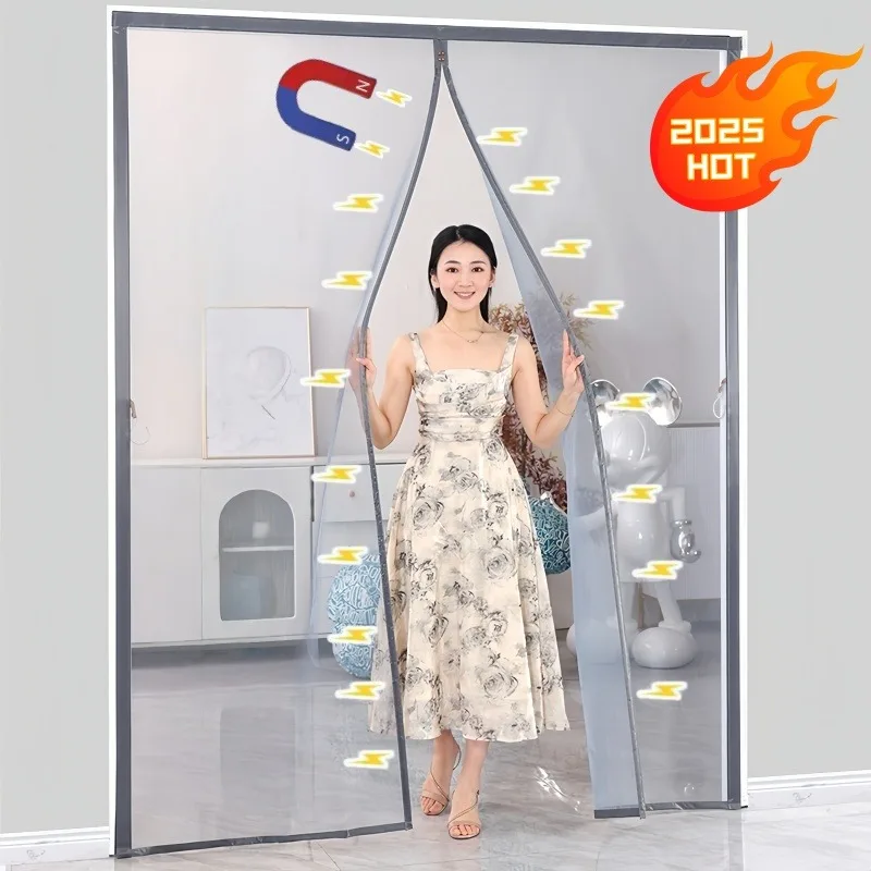 

New Strong magnetic Door Curtain self closing magnetic insect screen Home Decoration diamond mesh Fly Insect Anti-mosquito net