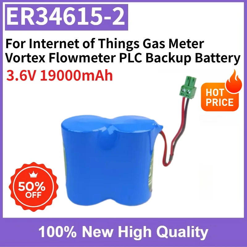 

High Quality ER34615-2 Parallel 3.6V 19000mAh Flowmeter Lithium Battery Pack Non-Rechargeable Brand New Disposable Battery Pack