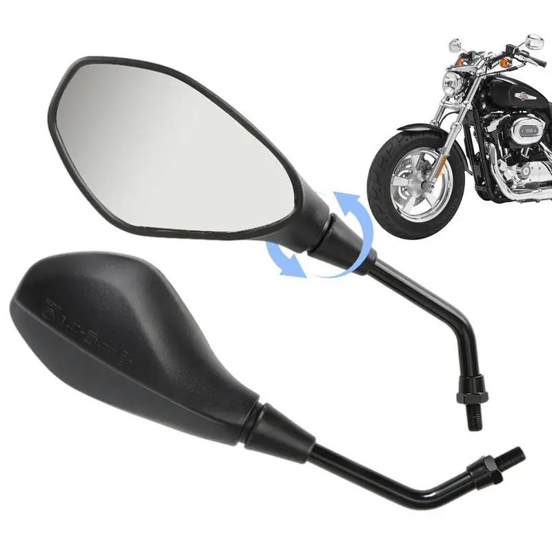 Motorcycle Rearview Mirror Motorbike Rearview Side View Mirrors 360 Rotatable Bicycle Wing Mirror For Motorbike Touring Scooter