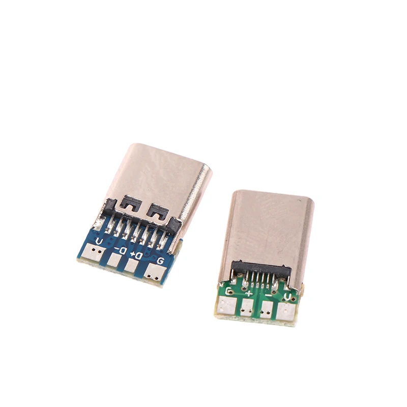 Double-Sided Positive And Negative Plug Type-C Plug USB 3.1 type c male/Female Connectors Jack Tail 24pin usb Male Plug Electric