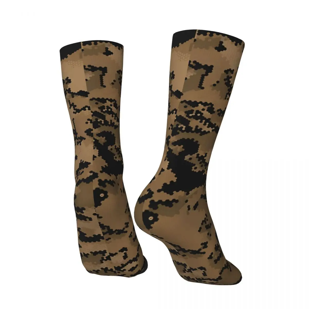 Alpha Zulu Fur Happy Men's Socks Vintage Camouflage Street Style Seamless Crew Sock Gift Pattern Printed