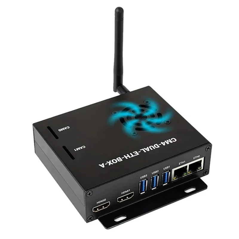 Superior Dual Gigabit Ethernet Mini-Computer For Raspberry Pi Compute Module 4 Ethernet Mini-Computer US PLUG