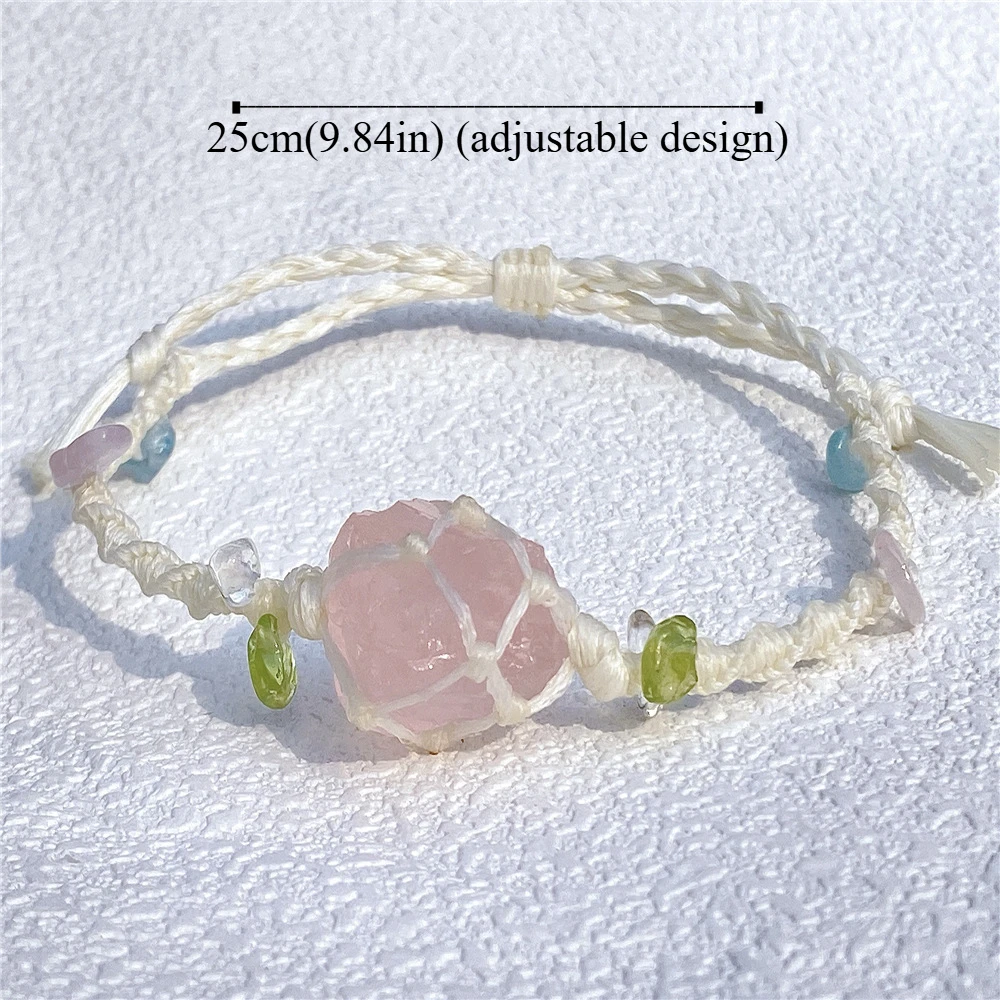 Тканые браслеты «сделай сам», синий апатит, аметист, сердолик, ювелирные изделия ручной работы из натурального камня и кристаллов, многоцветный браслет