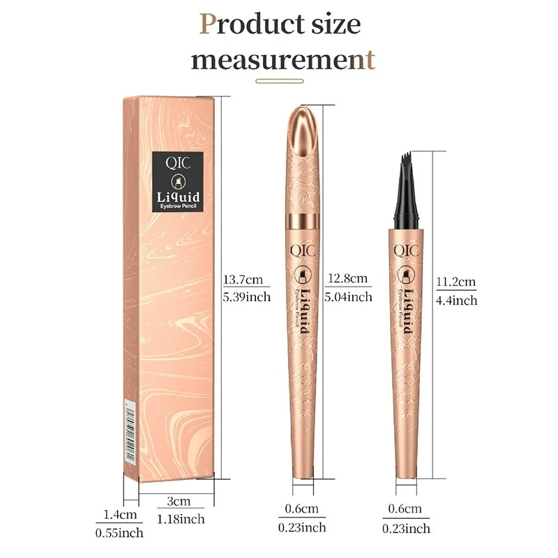 4 Claw Liquid Eyebrow Pen for Microblading Hair Like Strokes Waterproof Smudge Proof Sweat Resistant Long Lasting Brows Pencil