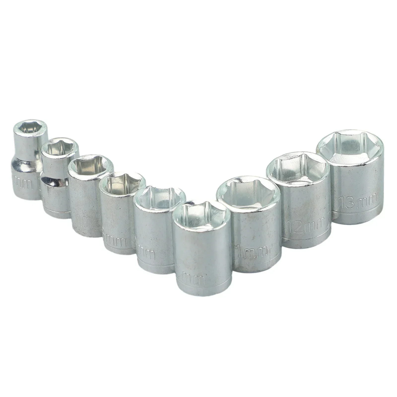 9Pcs Hex Sockets Set 1/4 Inch Drive 5-13mm Hex Bit Metric Socket Wrench Head Nut For Wrench Ratchet Power Drill Power Tools