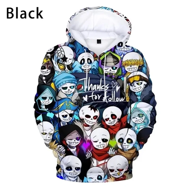 Undertale Sans 3D Printed Hoodie Sweatshirts for Men Women Fashion Casual Game Pullover Personality hoodie Oversized Streetwear