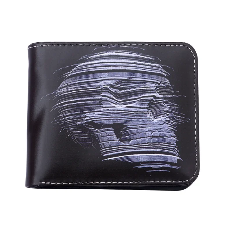 PVC Skull Pattern Short Wallet Cartoon Man Leather Wallets Retro Men's Wallet Small Change Bag Card Bag