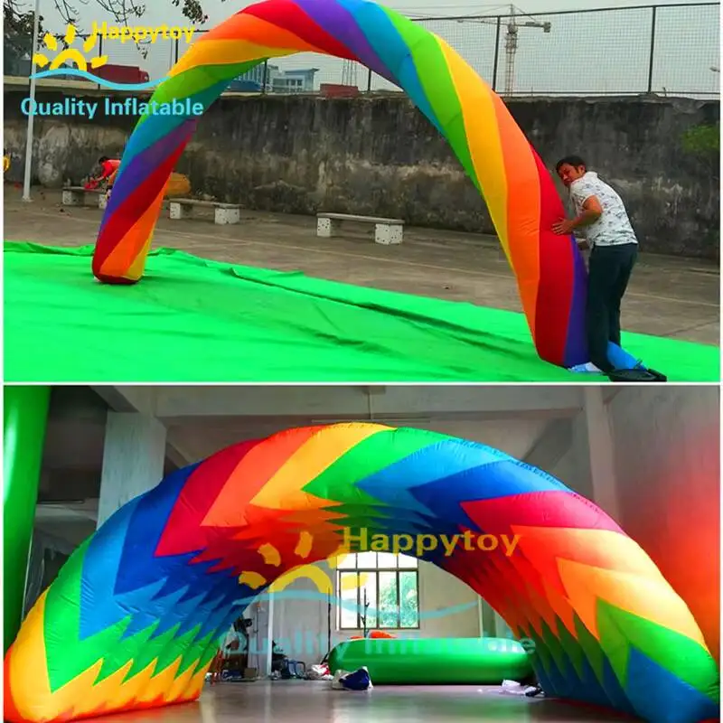 

Новое поступление, декоративная дешевая популярная надувная радужная арка, реклама надувных шин, аренда надувной арке