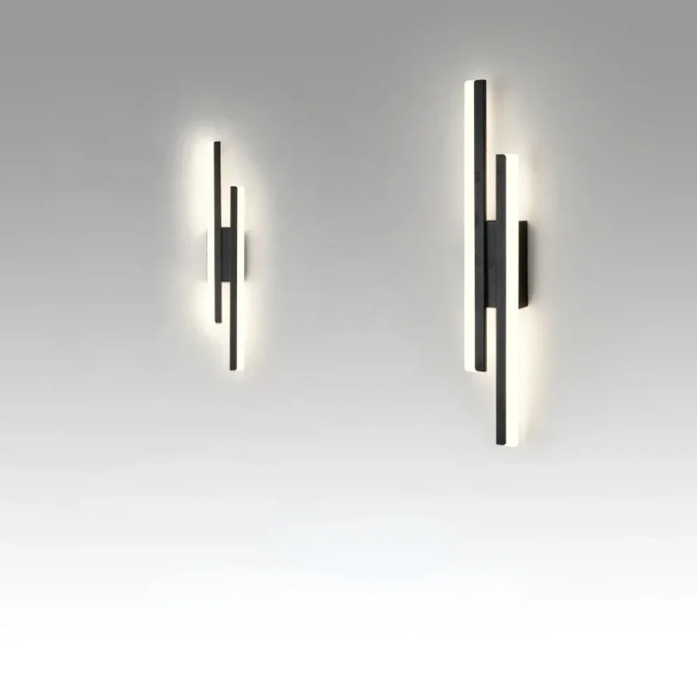 Modern LED Gold Black Wall Light Indoor Lighting Wall Sconce Home Decor for Living Room Bedroom Bedside Stairs Tricolor Lights