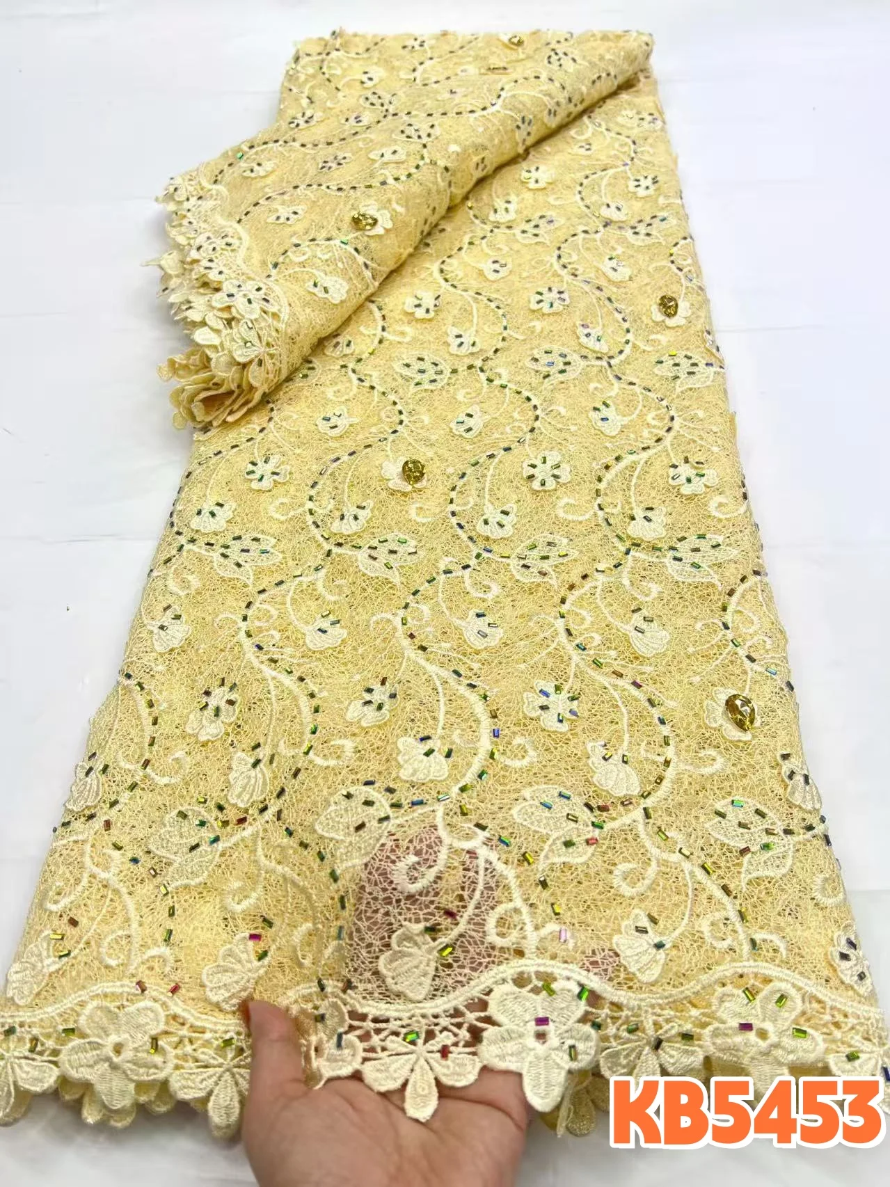 

Белая пластиковая ткань с пайетками и стразами, красная водорастворимая ткань с пайетками, французская сетчатая ткань для свадебных платьев KB5453