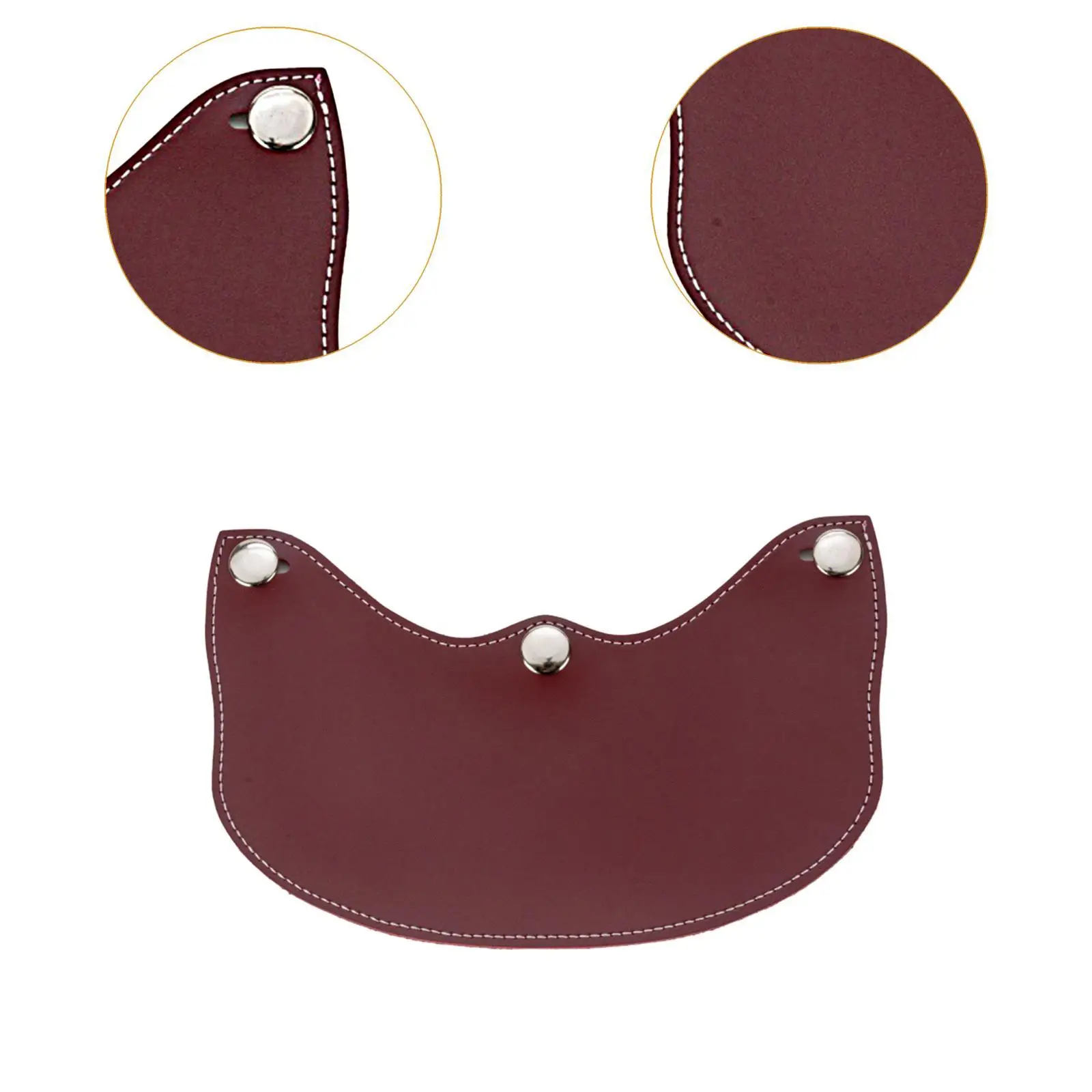

PU Leather 3 Snap Helmet Visor Replacement Sun Shade Protector Universal Motorcycle Helmet Accessory for Open Face Riding