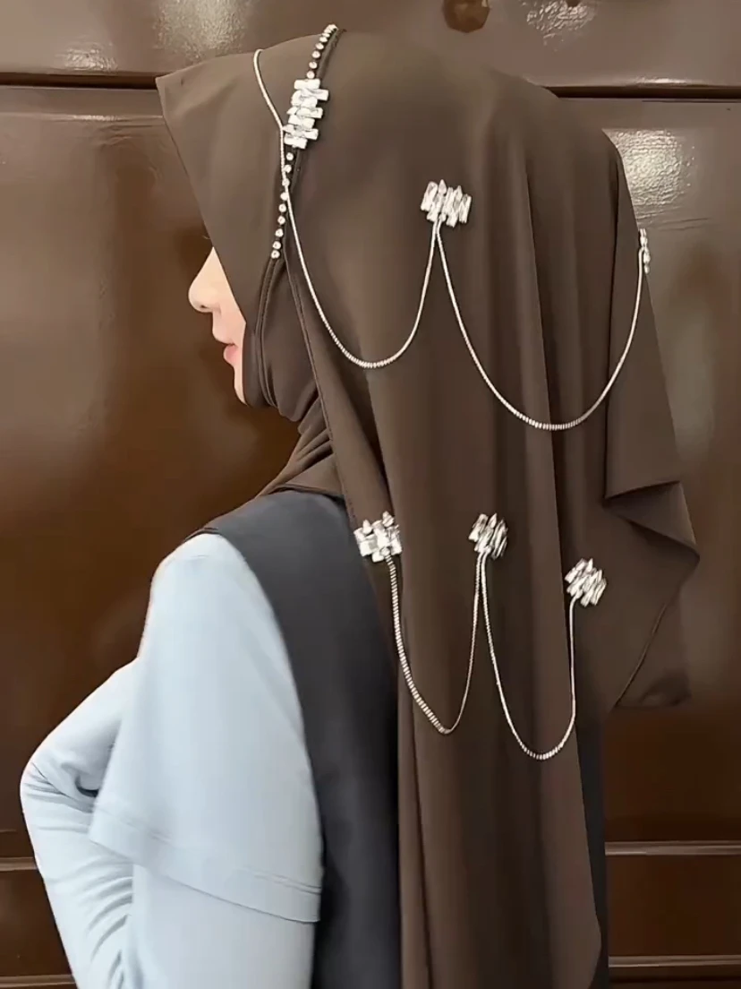 

Ready Wraps Arabic Muslim Women Wedding Party Hijabs
