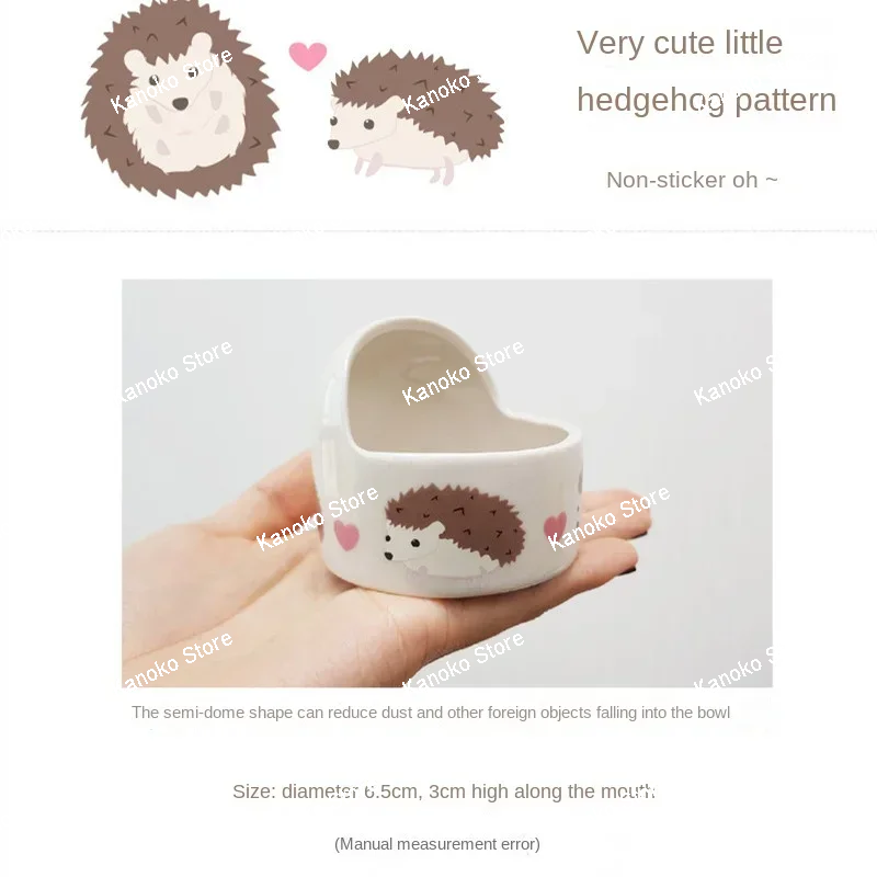 Anti-tip Ceramics Hamster Bowl Chinchilla Hedgehog Guinea Pig Feeder Rat Accessories Rabbit Food Bowl  Guinea Pigs Assessories
