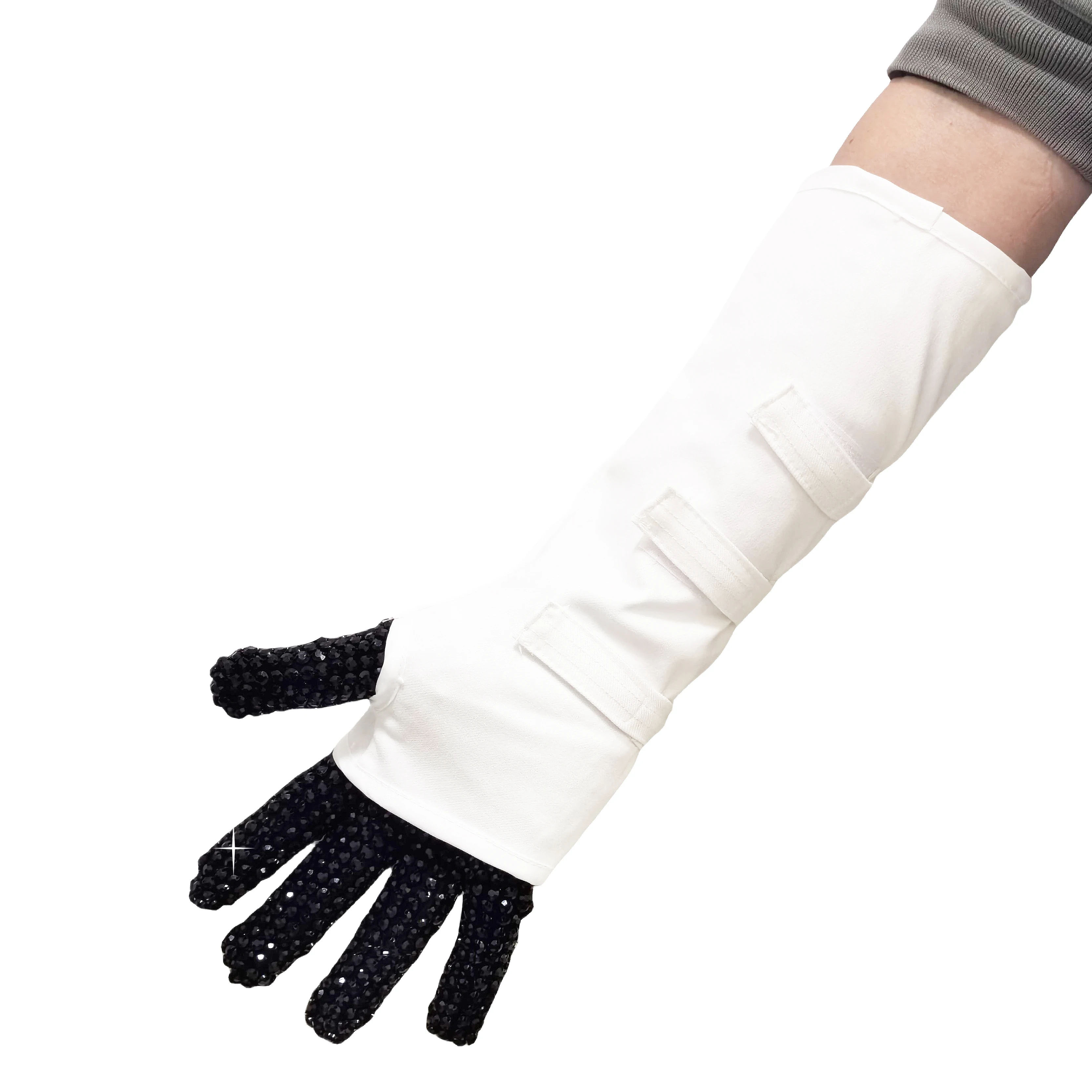Michael Jackson Classic Black Crystal Glove Right Hand Both Side Hand Made GIFT for Christmas