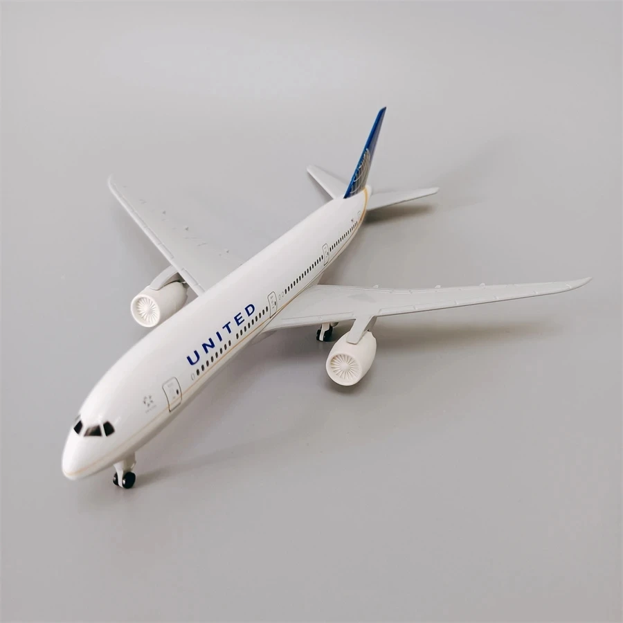 

20CM Alloy Metal Air American Airlines UNITED B787 Airplane Kids Toys Model Plane Model Diecast Aircraft with Wheels