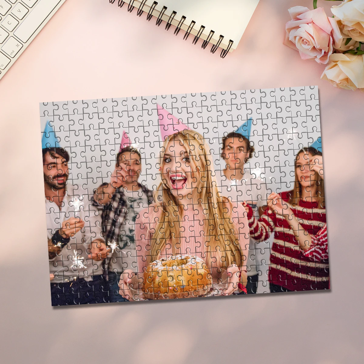 ตัวต่อภาพถ่ายแบบกำหนดเอง 35/300/500/1001 ชิ้น ของขวัญวันเกิด DIY ของเล่นเสริมพัฒนาการสำหรับผู้ใหญ่ ของตกแต่งสะสมได้