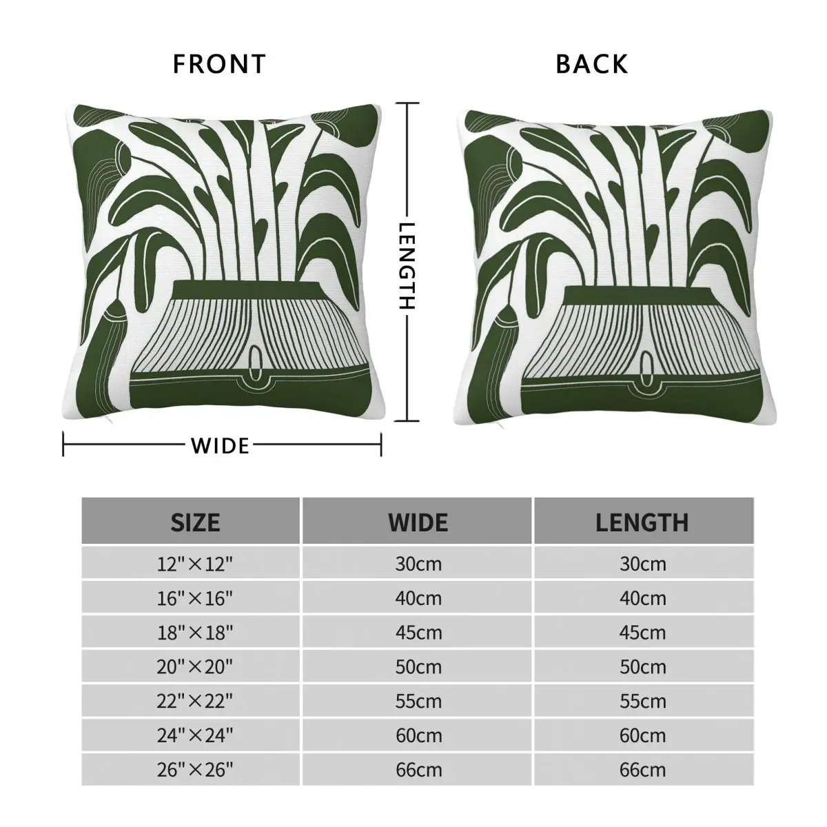 Emerald Bouquet Square Pillowcase Polyester Linen Velvet Pattern Zip Decor Throw Pillow Case Room Cushion Cover