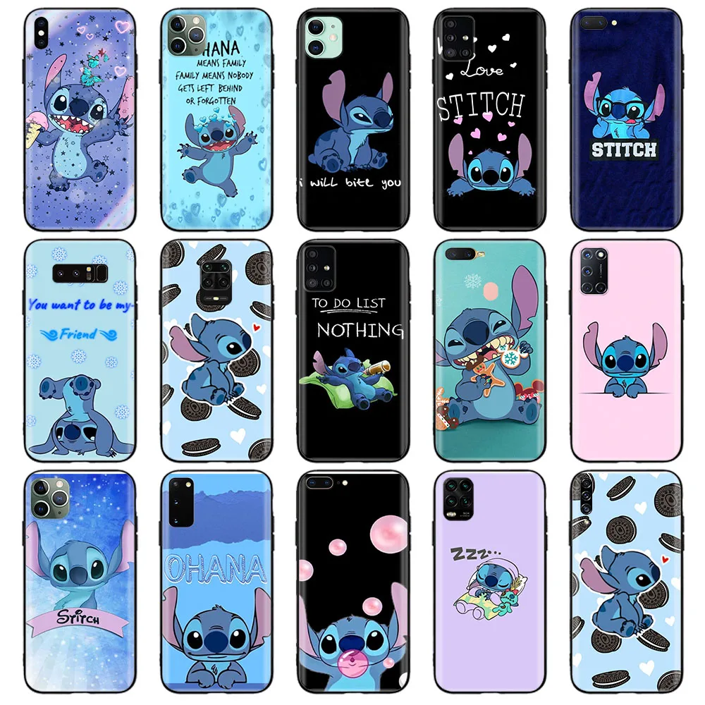 Black Case for Samsung S7 Edge S8 S9 Plus J5 J6 J7 J8 J2 J4 Core Pro Prime Duo A31 Cover Z-46 Stitch