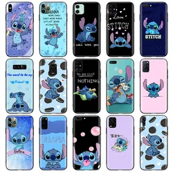 Custodia nera per Xiaomi Poco F3 GT F2 Redmi Note 8 6 6A 7A 7 Pro 8T 8A Cover Z-46 Stitch