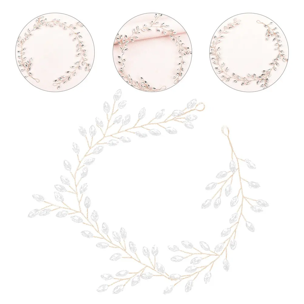 

Exquisite Soft Chain Bridal Hair Vine Rhinestone Wedding Headband Hair Jewelry Charming Accessories for Bride and Women