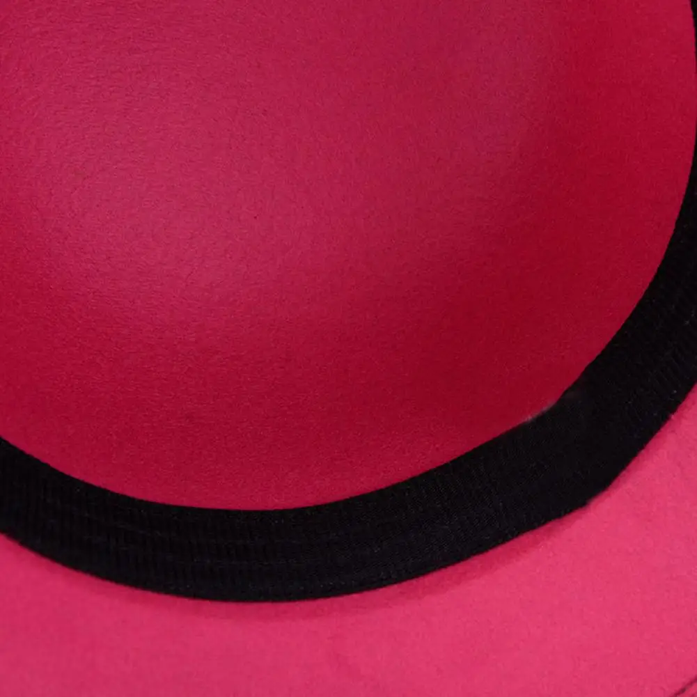 Damen-Kappe, einfarbig, Bowler-Kappe, Kunstwolle, breite Krempe, Cloche-Hut für Teeparty, Kirche, Hochzeit