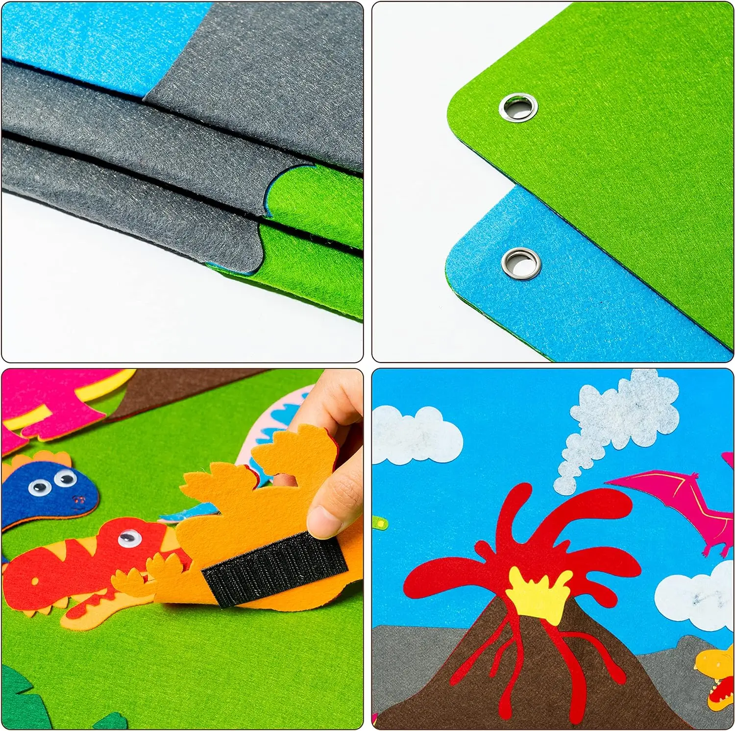 Zoom Tier Filz Geschichte Bord Montessori Frühen Lernen Spielzeug Themen Storytelling Flanell Spielzeug Interaktive Spiel Wand Hängen Geschenke – Detail 17