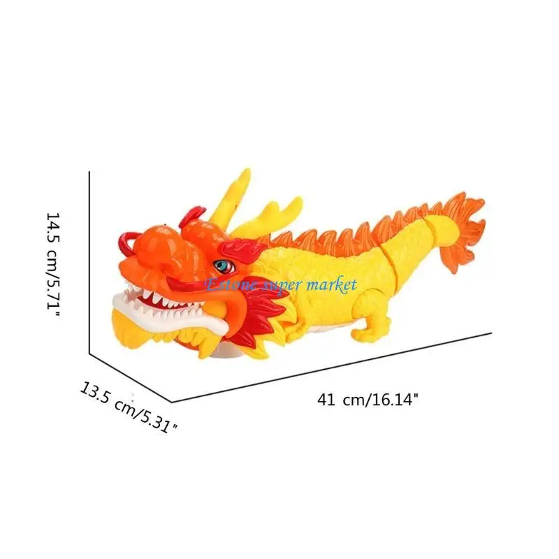 090B Brinquedo dança dragão chinês LED Mascotes para evitar obstáculos Brinquedo dragão para criança