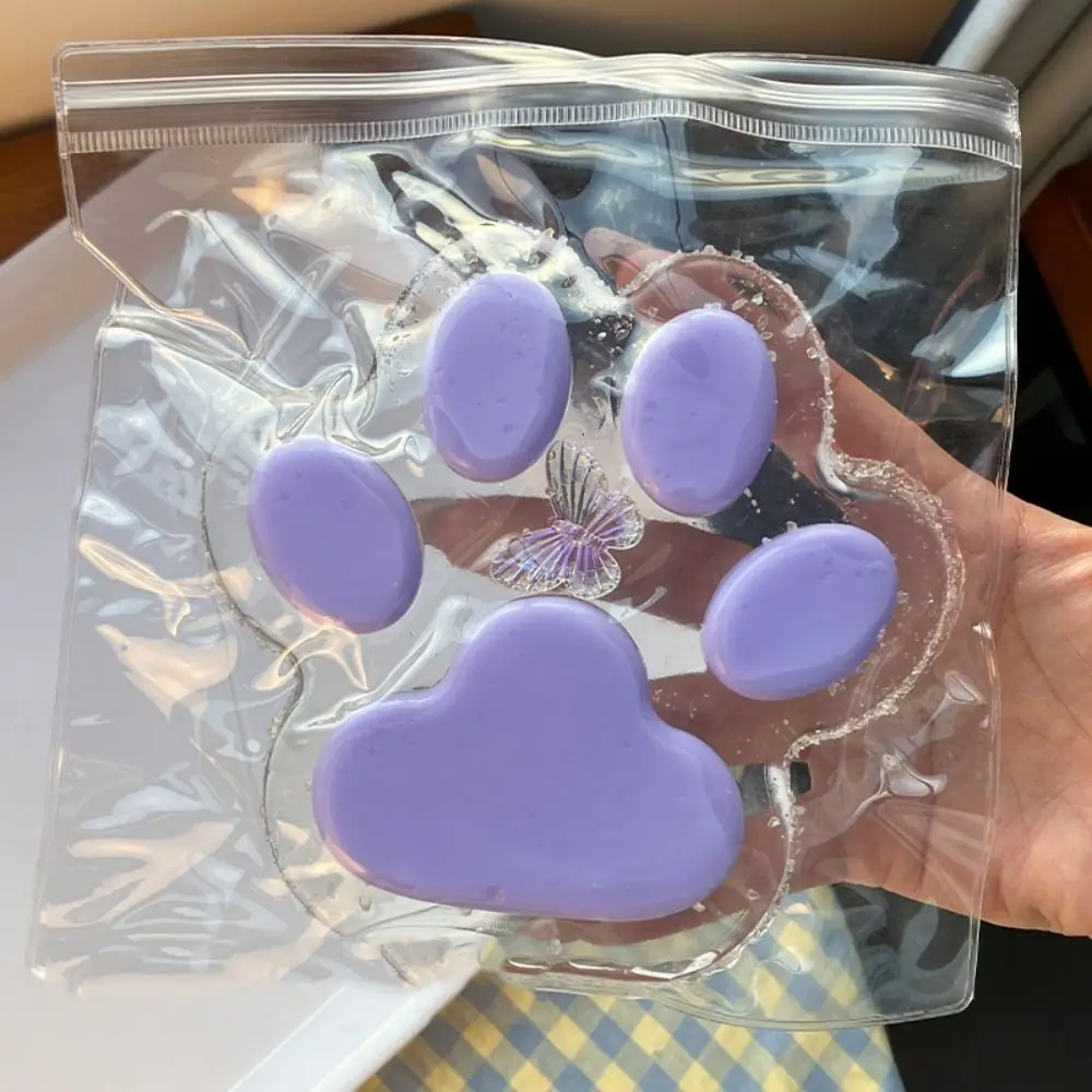 Divertente super grande zampa di gatto giocattolo da spremere morbido silicone cartone animato agitarsi giocattolo colorato impastare zampa di gatto pizzico giocattolo per bambini