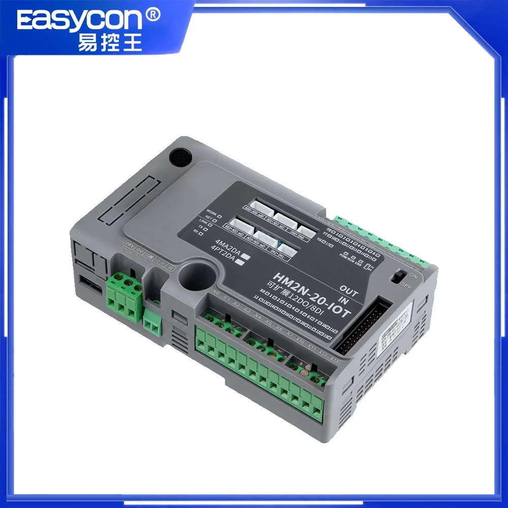 HM2N-20MR-4AD-2DA With Analog/ 12DI 8DO 4AI 2AO PLC CNC Controller Compatible with FX2N FX1N PLC