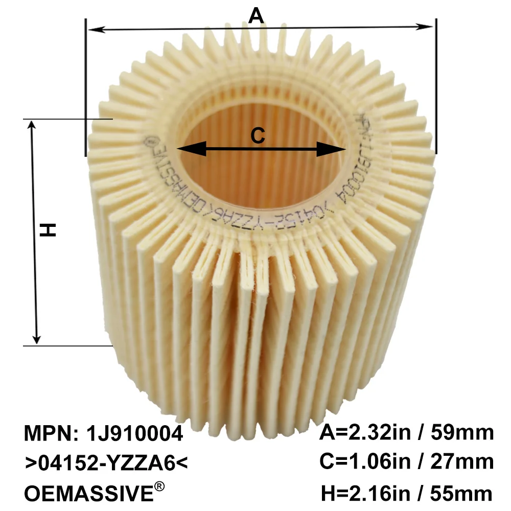 Oil Filter For Toyota Corolla 2010 2011 2012 2013 2014 1.8L I4 1798CC / 1800CC 2ZR-FE Engine Protector Accessories 04152-YZZA6