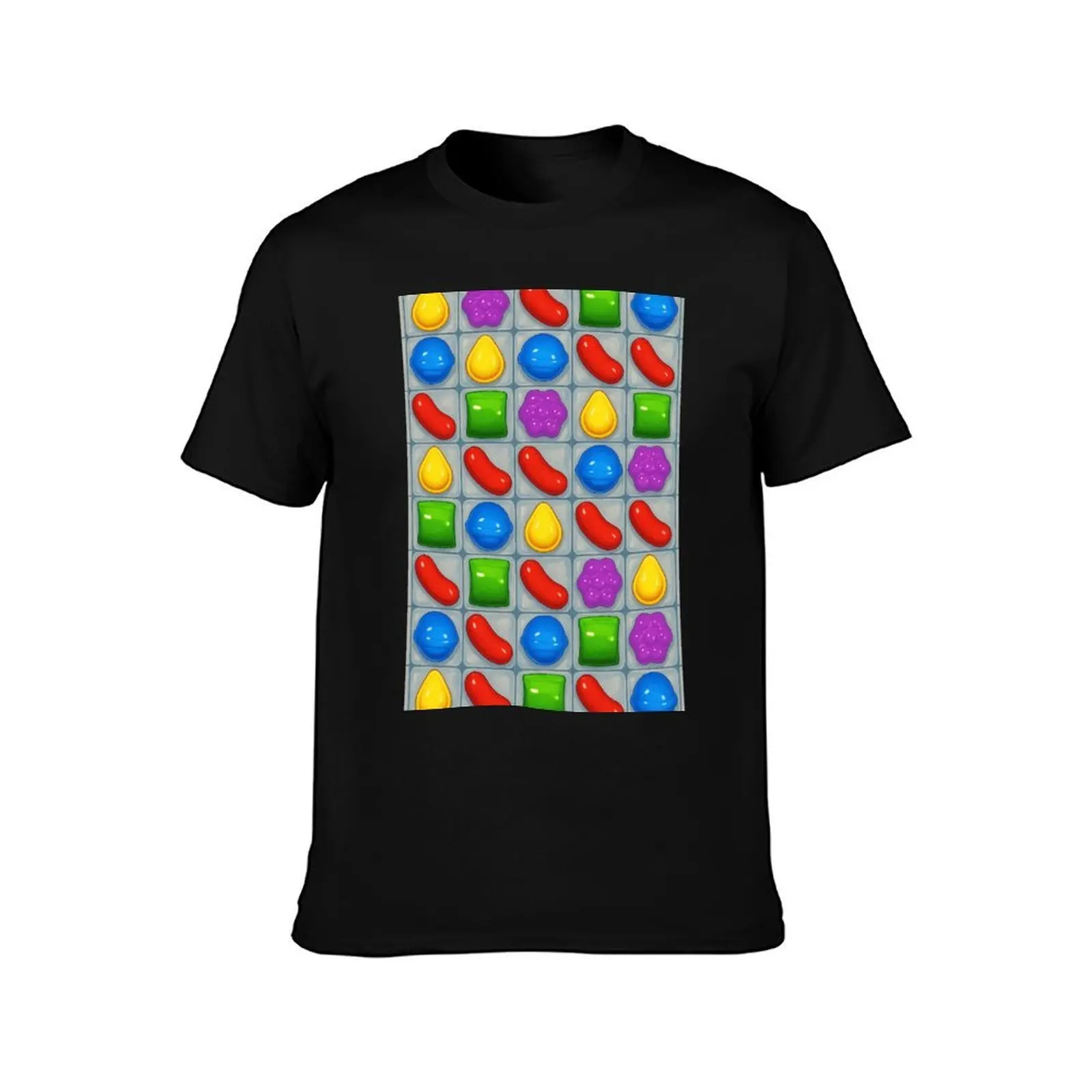 Colorful Candy Match Puzzle Art – Gift for Mobile Game Fans and Gamers T-Shirt, Summer Casual Cotton Tee, Vintage Graphic Print