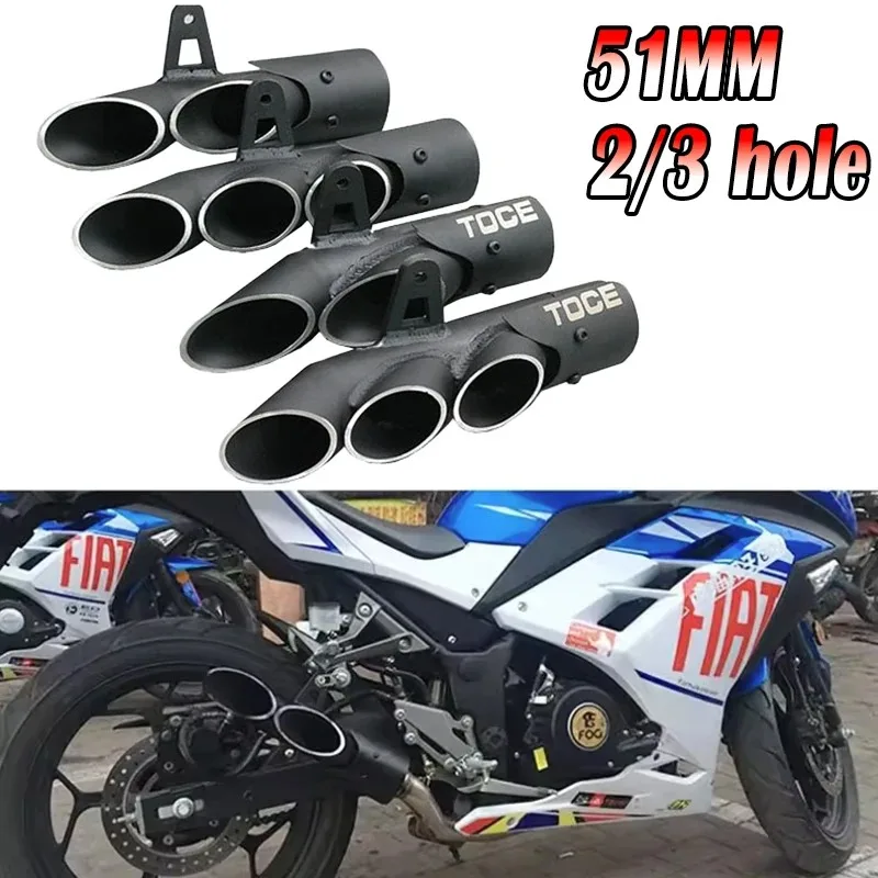 Silenciador de Escape Universal de 51 mm para Motocicletas Grandes, TOCE PROJECT, Silenciador de Escape de Carreras para YZF R1 R3 R6 Kawasaki Z800 Z900 Z1000