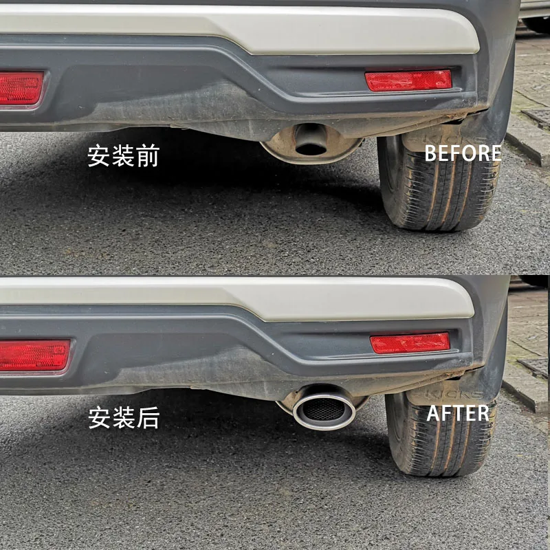accessoir de muffler end pipe exhaust carTail throat tip automobile decoration accessories parts For Nissan Kicks 2017-2023