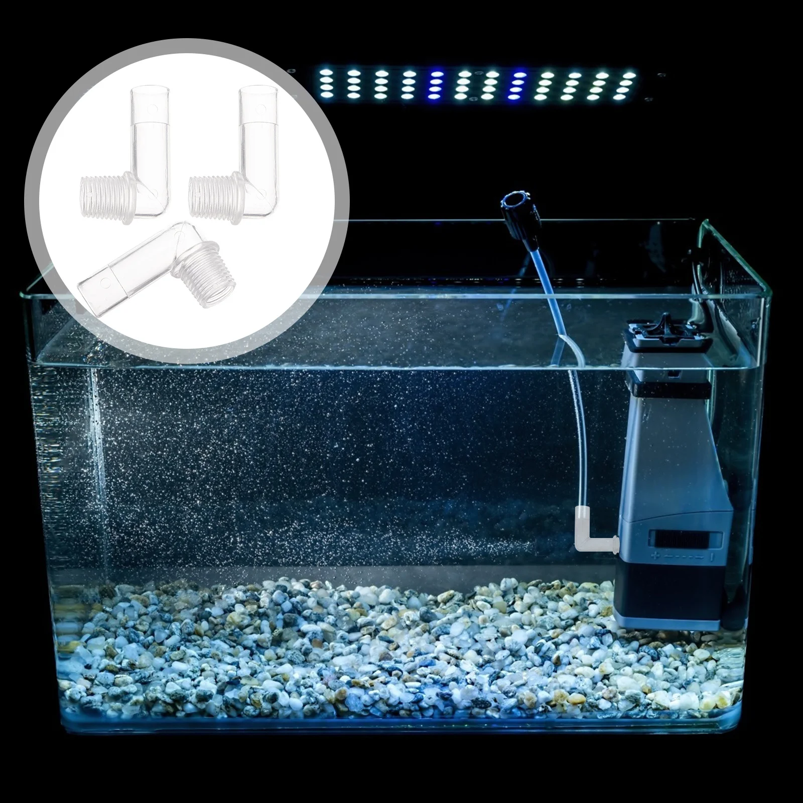 

3 шт. аквариумные соединители, угловой адаптер 90 градусов, соединительная муфта для трубки аквариума, соединительные фитинги для шланга, принадлежности для аквариума