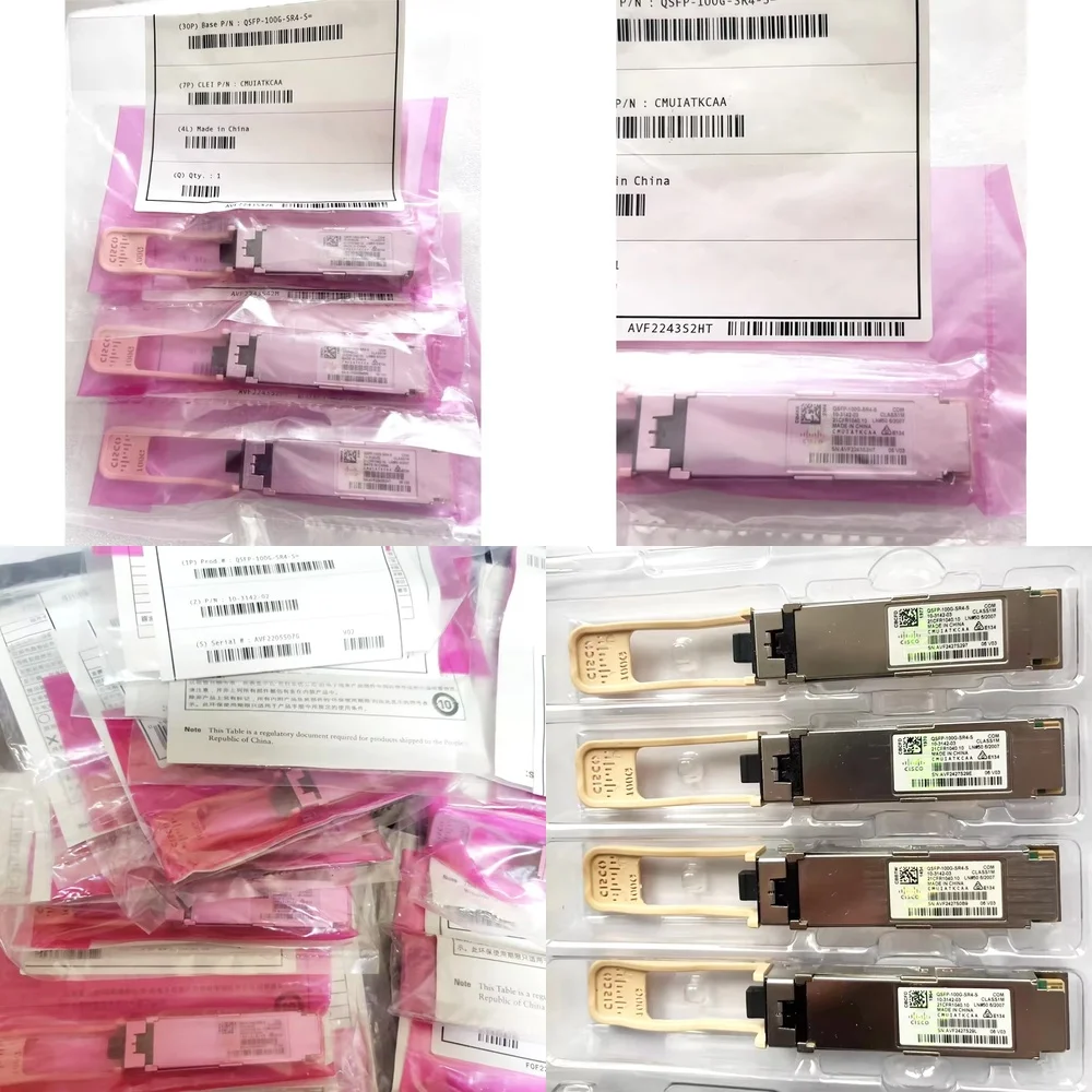 

Оптический трансивер 100G SR4 QSFP28 для QSFP-100G-SR4-S, 850 нм, 100 м, DOM, MPO-12, UPC, совместимый с многомодовым оптоволокном