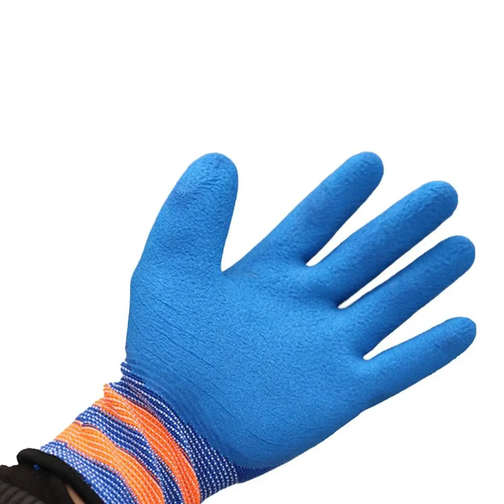 Rubber Coating Work Gloves 13 Needles Stretchable Elastic Breathable Knitting Dipped Gloves Durable Mechanical Repair Mittens