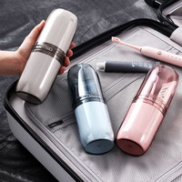 4 Pcs Travel storage cup travel portable toothbrush Cup home dental cylinder toothbrush storage box travel home wash set