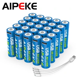 AIPEKE 1.5V 4200mWh Aa Rechargeable Batteries usb c rechargeable battery aa for Camera Remote Control Mouse Smart Door Lock